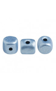 Les perles par Puca® Minos Perlen Metallic mat light blue 23980/79030